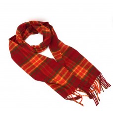 100% Pure Cashmere Scarf in Classic Red Checked Design